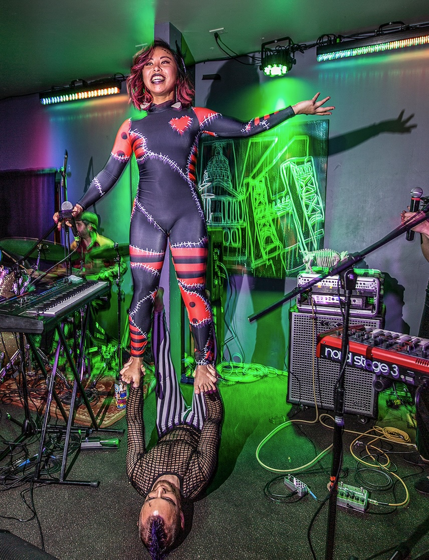 Liz Kat, lead vocalist and keyboardist of The Midnight Dip